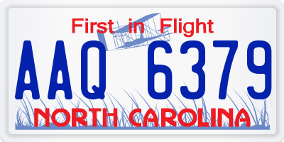 NC license plate AAQ6379