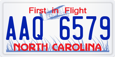 NC license plate AAQ6579