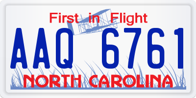 NC license plate AAQ6761