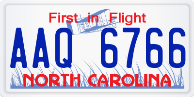 NC license plate AAQ6766