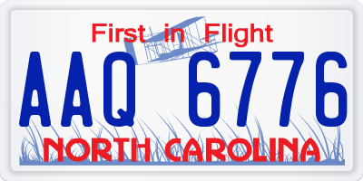 NC license plate AAQ6776