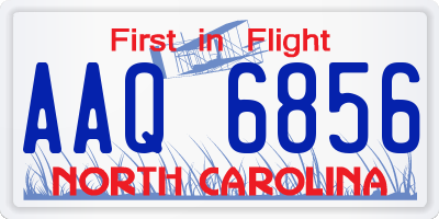 NC license plate AAQ6856