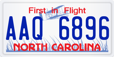 NC license plate AAQ6896