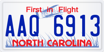 NC license plate AAQ6913