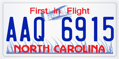 NC license plate AAQ6915