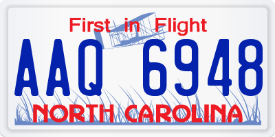 NC license plate AAQ6948