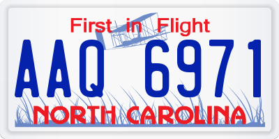 NC license plate AAQ6971