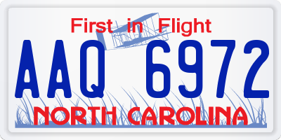 NC license plate AAQ6972