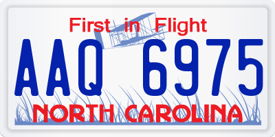 NC license plate AAQ6975