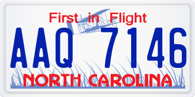 NC license plate AAQ7146