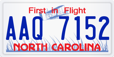 NC license plate AAQ7152