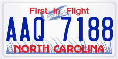 NC license plate AAQ7188
