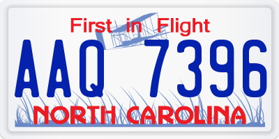 NC license plate AAQ7396