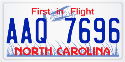 NC license plate AAQ7696