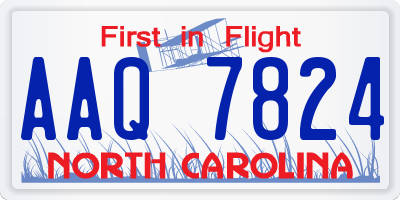 NC license plate AAQ7824