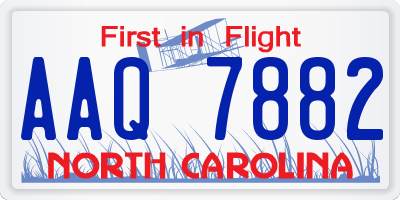 NC license plate AAQ7882