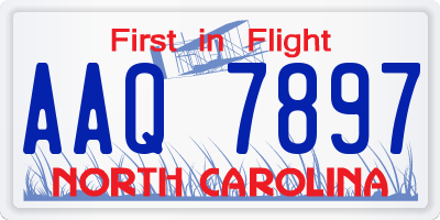 NC license plate AAQ7897