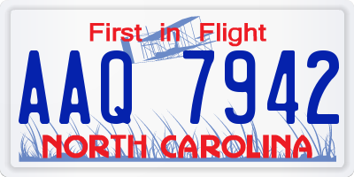 NC license plate AAQ7942