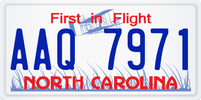 NC license plate AAQ7971