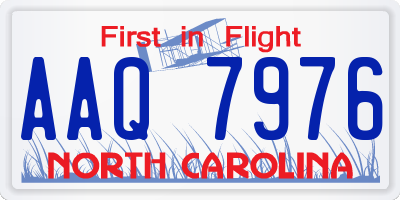 NC license plate AAQ7976