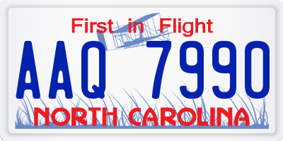 NC license plate AAQ7990