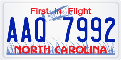 NC license plate AAQ7992