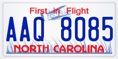NC license plate AAQ8085