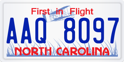 NC license plate AAQ8097