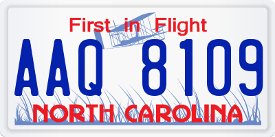 NC license plate AAQ8109