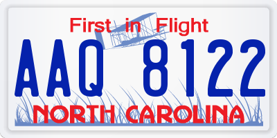 NC license plate AAQ8122