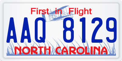 NC license plate AAQ8129