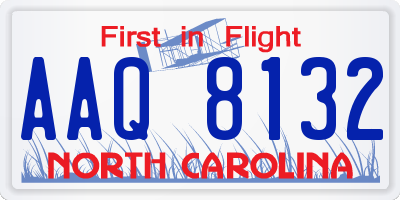 NC license plate AAQ8132