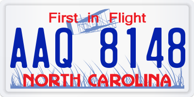 NC license plate AAQ8148