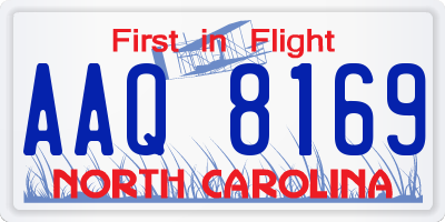 NC license plate AAQ8169