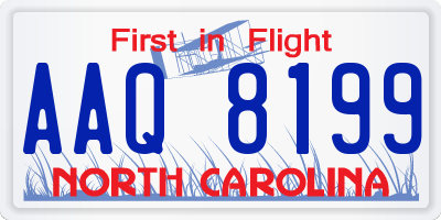 NC license plate AAQ8199