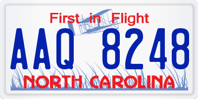 NC license plate AAQ8248