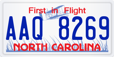 NC license plate AAQ8269