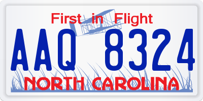 NC license plate AAQ8324