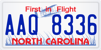 NC license plate AAQ8336