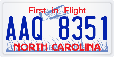 NC license plate AAQ8351
