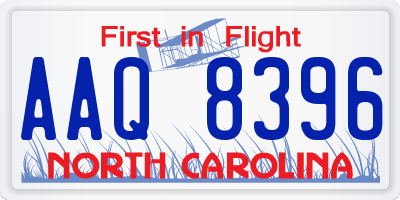 NC license plate AAQ8396