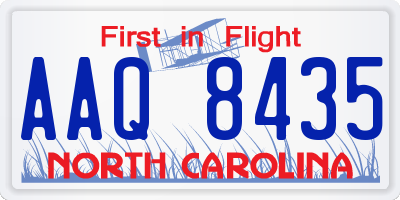 NC license plate AAQ8435