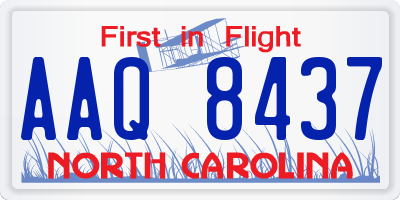 NC license plate AAQ8437