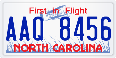 NC license plate AAQ8456