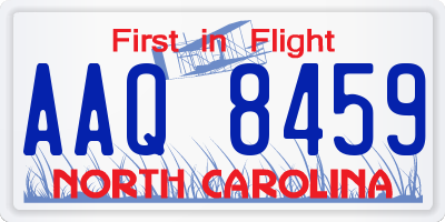 NC license plate AAQ8459