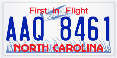 NC license plate AAQ8461
