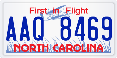 NC license plate AAQ8469