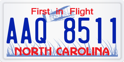 NC license plate AAQ8511