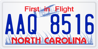 NC license plate AAQ8516