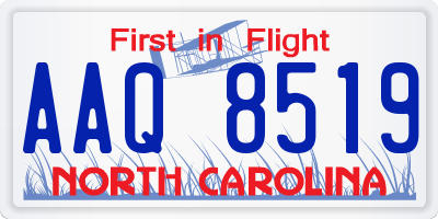 NC license plate AAQ8519